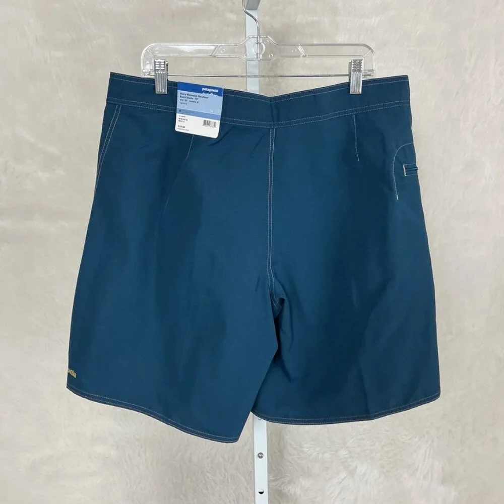 Patagonia Men's Blue Regular Fit Minimalist Wavefarer Board Shorts 19